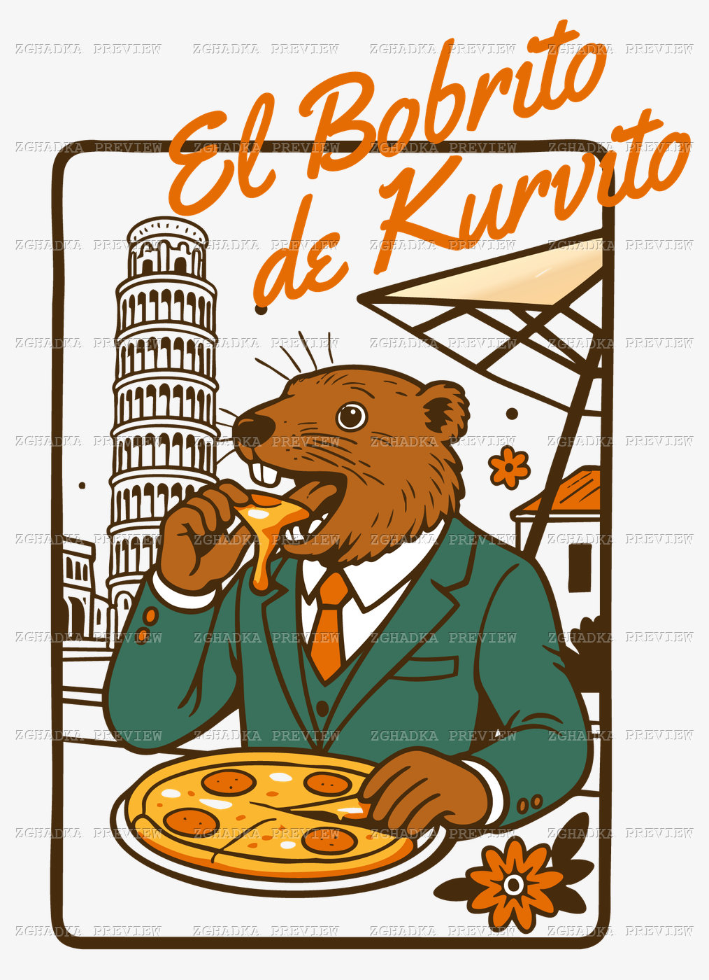 Принт «El Bobrito de Kurvito» — прев’ю дизайну