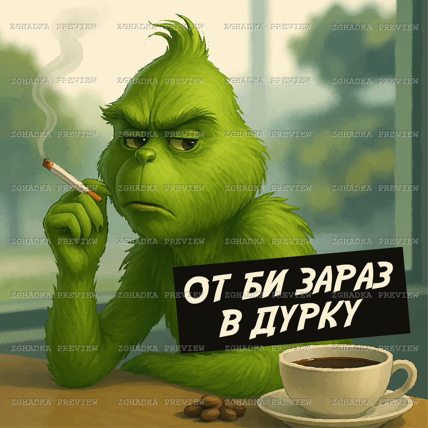 Принт «От би зараз в дурку» — прев’ю дизайну