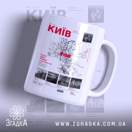 Чашка з картою Київ — вигляд 1.