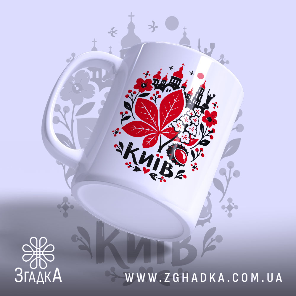 Чашка: детальний вигляд принта, Згадка.