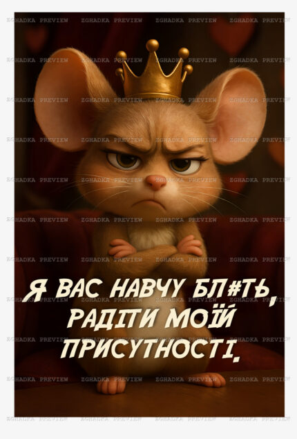 Принт «Я вас навчу радіти моїй присутності» — прев’ю дизайну