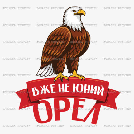 Принт «Вже не юний орел» — прев’ю дизайну