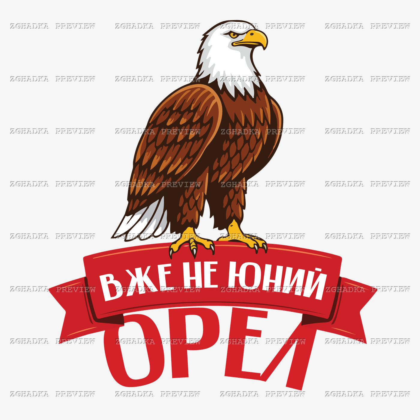 Принт «Вже не юний орел» — прев’ю дизайну